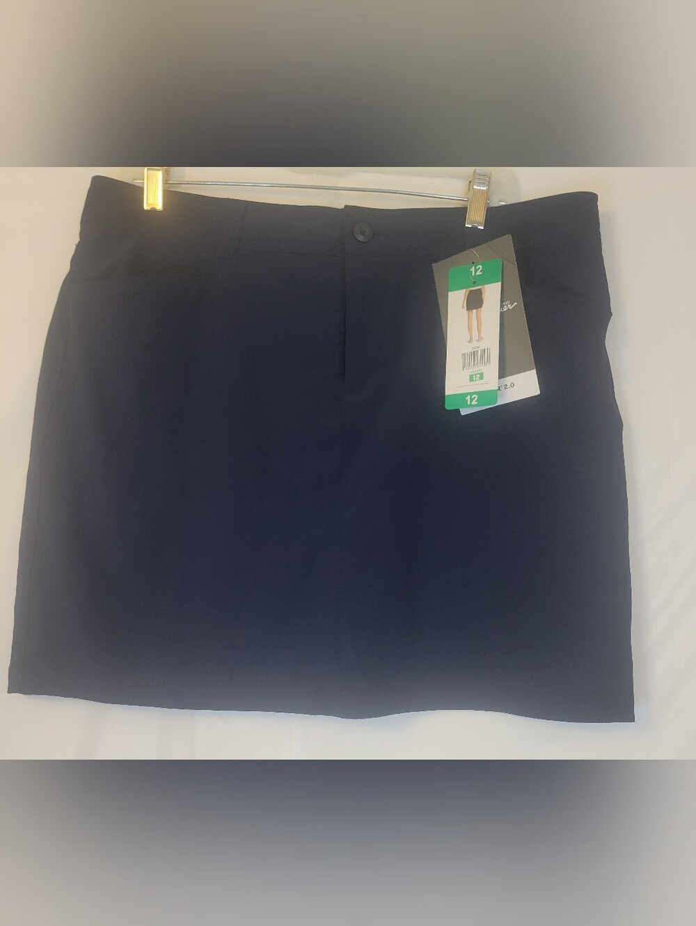 Eddie Bauer Navy Skort with Front Button Closure